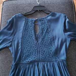 Teal open back dress- worn once!